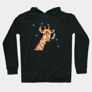 Outer Space Giraffe And Stars Hoodie